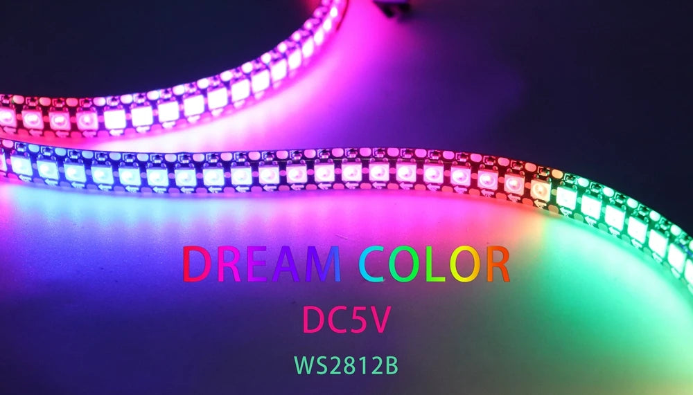 DC5V WS2812B Individually Addressable Smart 5050SMD RGB LED Strip WS2812 30/60/74/96/144Leds/Pixels/m Magic Light IP30/65/67